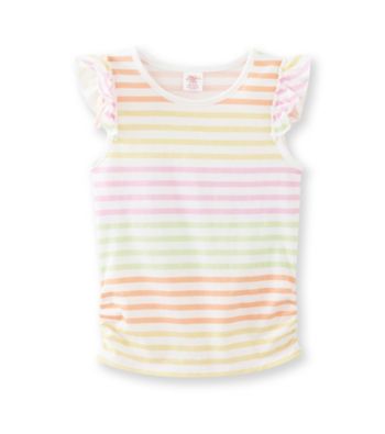 Little Miss Attitude Girls' 2T-6X Flutter Sleeve Tank