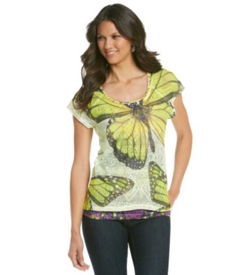 Oneworld Butterfly Mesh Tee