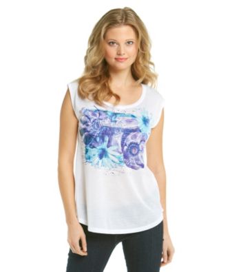 DKNY JEANS Poppy Print Tee
