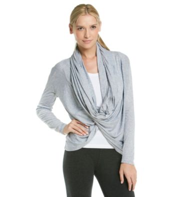 Calvin Klein Performance Infinity Button Neck Wrap Top