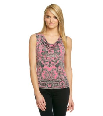 Calvin Klein Paisley Printed Cowlneck Cami