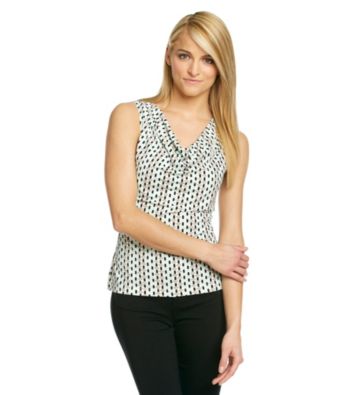 Calvin Klein Basketweave Printed Cowlneck Cami