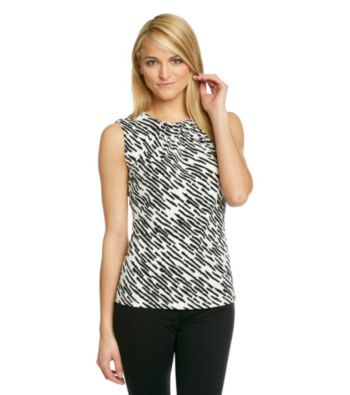 Calvin Klein Printed Pintuck Cami