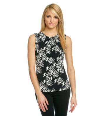 Calvin Klein Abstract Printed Pintuck Cami