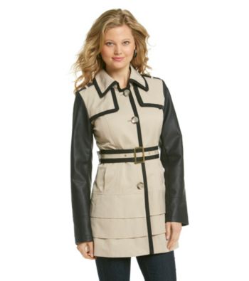 GUESS Single Breasted Coat With Piping
