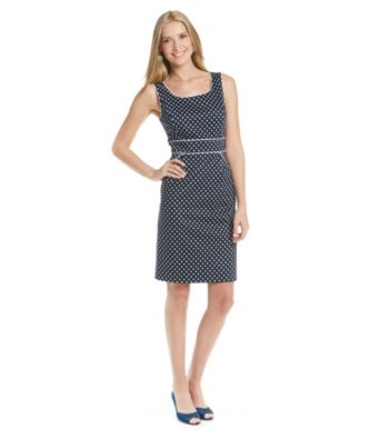 Tahari by Arthur S. Lavine® Scoopneck Dot Sheath Dress