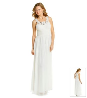 Cachet® Lasercut Beaded Mesh Dress