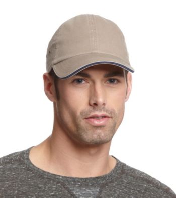 Isotoner® Lake of the Isles™ Men's Khaki & Navy Chino Baseball Cap