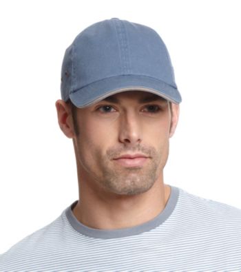 Isotoner® Lake of the Isles™ Men's Indigo & Khaki Washed Basic Chino Baseball Cap