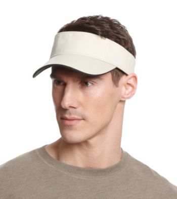 Isotoner® Lake of the Isles™ Men's Stone & Black Washed Two-Tone Visor