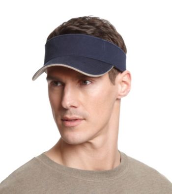 Isotoner® Lake of the Isles™ Men's Navy & Khaki Washed Two-Tone Visor