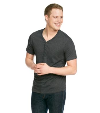 Mambo® Men's Short Sleeve Henley Tee