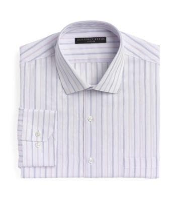 Geoffrey Beene® Men's Blue Multi-Stripe Fancy Dress Shirt