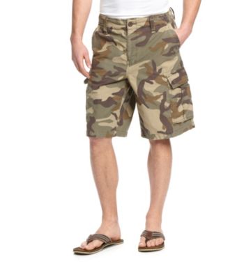 Ruff Hewn Men's Camo Ripstop Solid Cargo Short