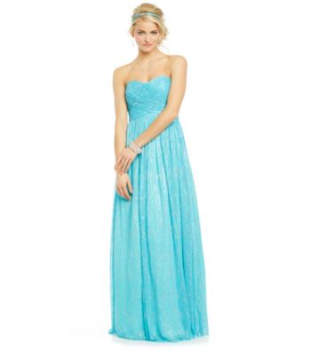 Cachet® Strapless Glitter Mesh Dress