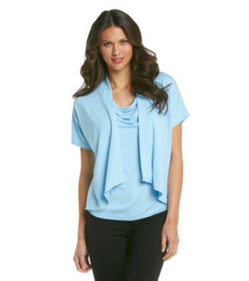 Evan-Picone® Cascade Solid Layered-Look Knit Top