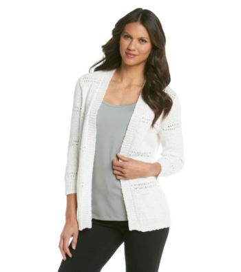 Evan-Picone® Tapeyarn Cardigan Sweater