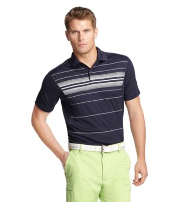 Izod® Men's Evening Blue Striped Oxford Polo