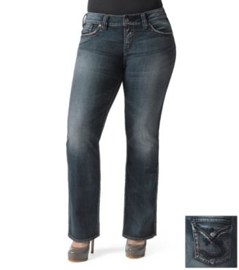 Silver Jeans Co. Plus Size Mckenzie Straight Fit Low-Rise Bootcut Jeans