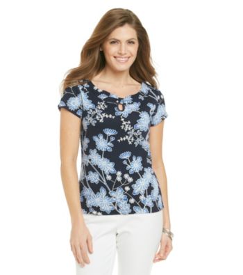 Rafaella® Petites' Keyhole Top