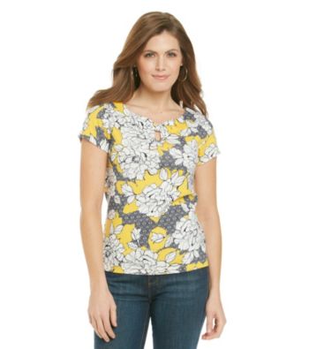 Rafaella® Petites' Keyhole Top