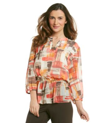 Alfred Dunner® Petites' Monaco Printed Blouse