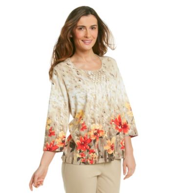 Alfred Dunner® Petites' Monaco Floral Top
