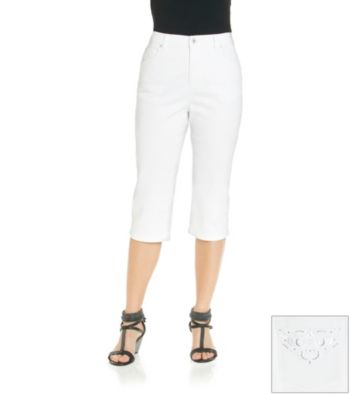 Gloria Vanderbilt® Petites' Amanda Radiance Denim Embellshed Pocket Capri