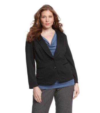 AGB® Plus Size Ponte Jacket