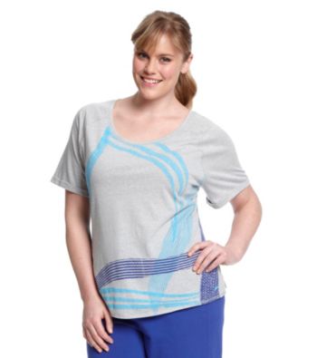 Gloria Vanderbilt Sport Plus Size Printed Tee