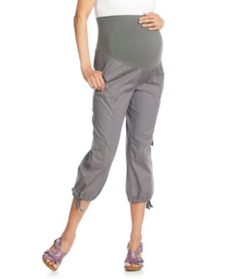 Three Seasons Maternity™ Cargo Capri With Drawstring Leg