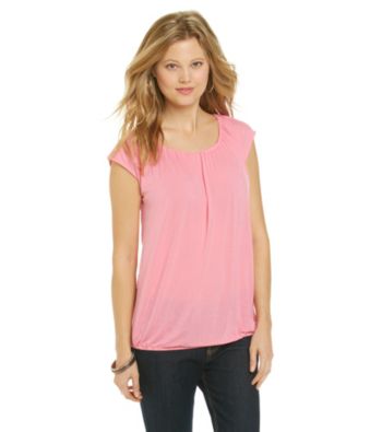 Relativity® Career Ruched Scoopneck Top