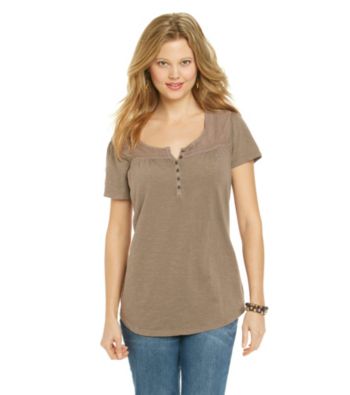 Ruff Hewn Henley Pigment Dye Top