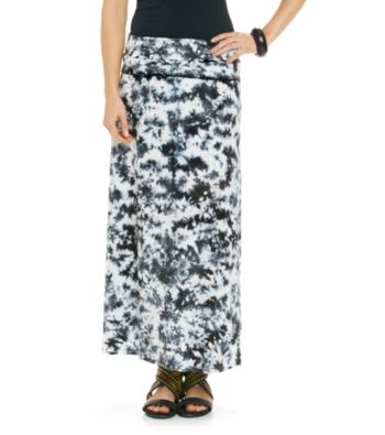 Ruff Hewn Tie Dye Maxi Skirt w/ Foldover Waist