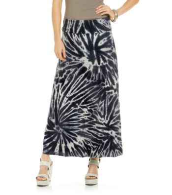 Ruff Hewn Tie-Dye Maxi Skirt w/ Foldover Waist