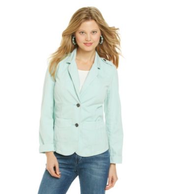 Ruff Hewn Long Sleeve Washed Canvas Blazer