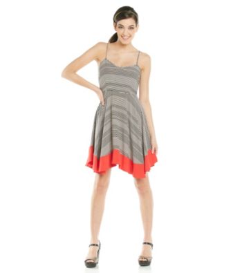 Jack by BB Dakota Nash Dot Stripe Colorblocked Tank Dress