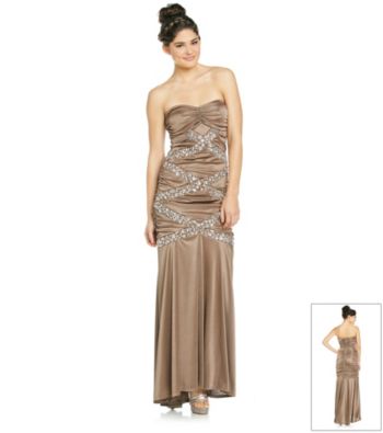 Bee Darlin' Juniors' Silky Strapless Mermaid Gown