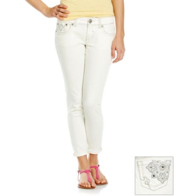 Hydraulic® Juniors' Bling Pocket Cropped Jeans