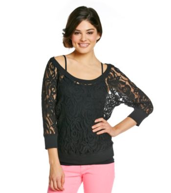 Eyeshadow® Juniors' Lace Dolman