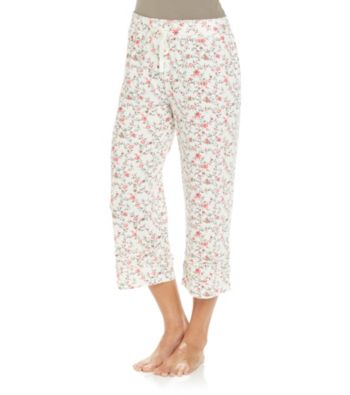 Zoe & Bella @ BT Ivory Knit Ruffled Capris - Swiss Vine