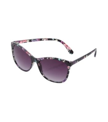 Relativity® Black Plastic Waycat Sunglasses