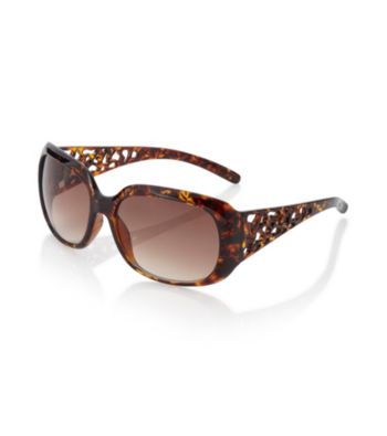 Relativity® Tokyo Plastic Sunglasses with Cut-Outs