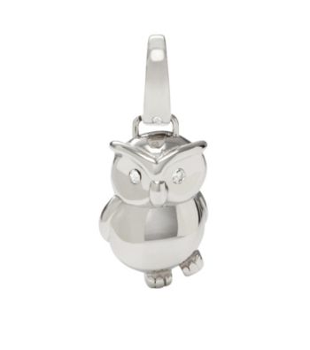 Fossil® Silvertone Chubby Owl Charm