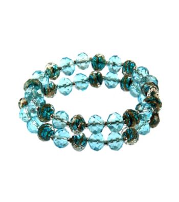 Napier® Silvertone and Purple Multi Color Stretch Bracelet