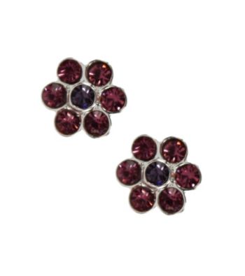 Napier® Antique Silvertone and Turquoise Color Pierced Button Stud Earrings