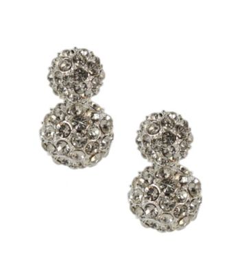 Napier® Antique Silvertone and Turquoise Color Pierced Button Stud Earrings
