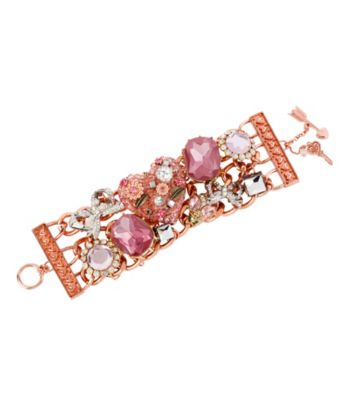 Betsey Johnson® Rose Vintage Heart Toggle Bracelet