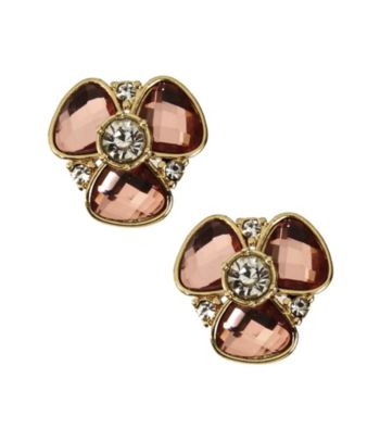 Anne Klein® Goldtone Flower Stud Clip Earrings
