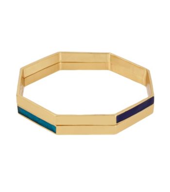 Kenneth Cole® Blue Geometric Bangle Bracelet Set